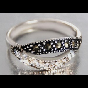 Сребърен пръстен с марказити *Мой стил* 