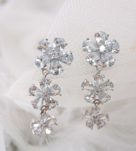 Луксозни обеци с кристали от колекция*Сватба* 