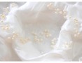 Елегантно колие *Морска пяна* от 6 реда бели естествени  перли